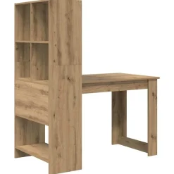 vidaXL Mobiliario De Oficina-Escritorio con estante Roble artesanal 122 x 67 x 145 cm