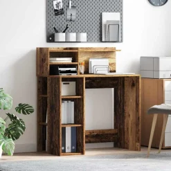 vidaXL Mobiliario De Oficina-Escritorio con estante 90 x 48 x 101,5 cm
