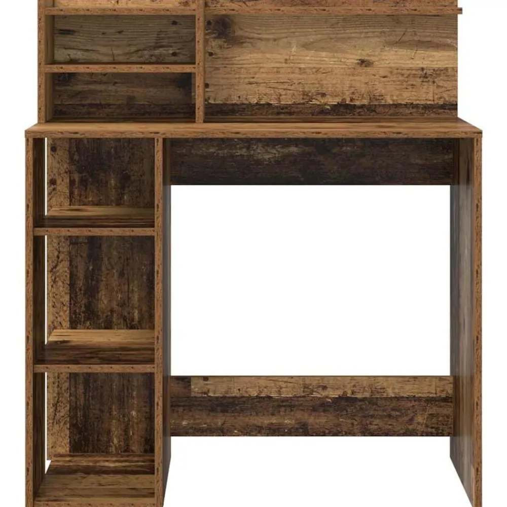 vidaXL Mobiliario De Oficina-Escritorio con estante 90 x 48 x 101,5 cm