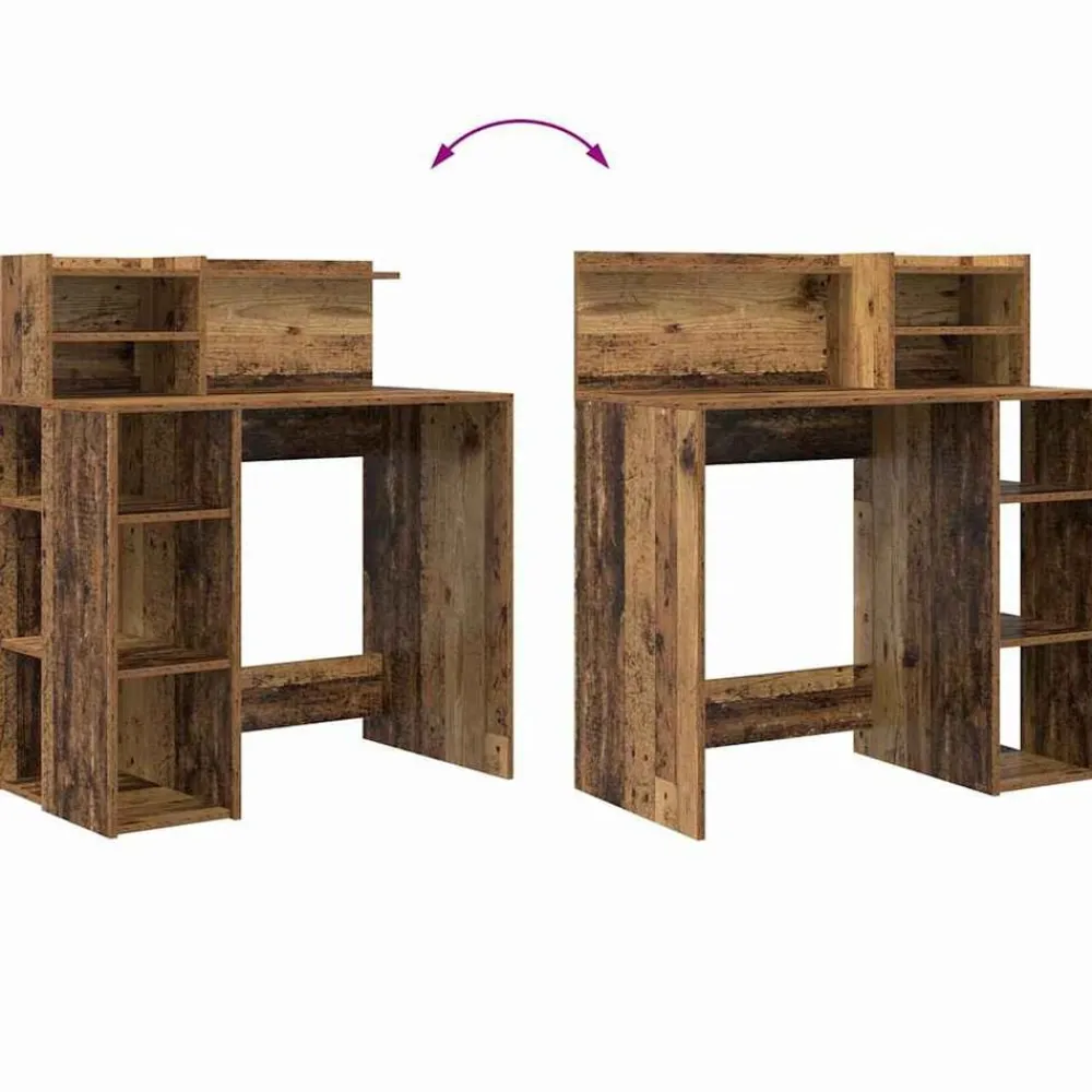 vidaXL Mobiliario De Oficina-Escritorio con estante 90 x 48 x 101,5 cm