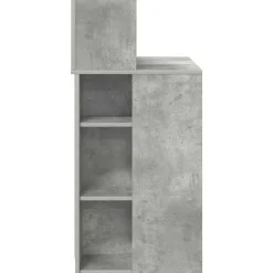 vidaXL Escritorio con estante Gris Concreto 90 x 48 x 101,5 cm Gris hormig&oacute;n Outlet