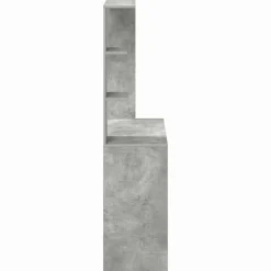 vidaXL Mobiliario De Oficina-Escritorio con estante Gris Concreto 78,5 x 37 x 154,5 cm