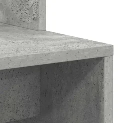 vidaXL Mobiliario De Oficina-Escritorio con estante Gris Concreto 78,5 x 37 x 154,5 cm