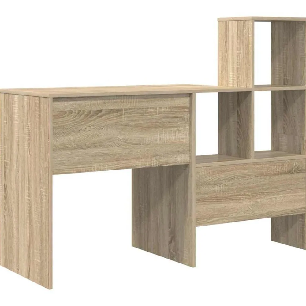vidaXL Mobiliario De Oficina-Escritorio con estante 131,5 x 50 x 106,5 cm