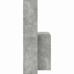 vidaXL Escritorio con estante Gris Concreto 138,5 x 55 x 143 cm Gris hormig&oacute;n Hot