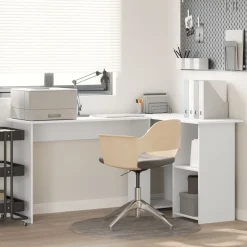vidaXL Mobiliario De Oficina-Escritorio con estante 142 x 102 x 73 cm Madera de ingeniería