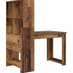 vidaXL Escritorio con estante 122 x 67 x 145 cm Madera envejecida Hot