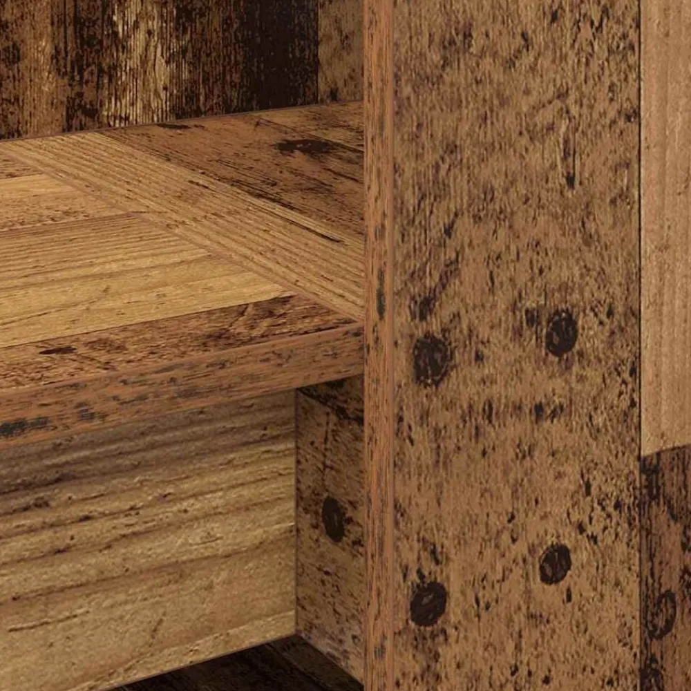 vidaXL Escritorio con estante 122 x 67 x 145 cm Madera envejecida Hot