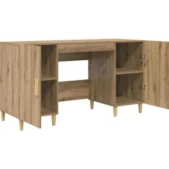 vidaXL Escritorio con estante Roble artesanal 140 x 50 x 75 cm Roble artisan Sale