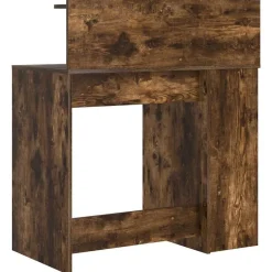 vidaXL Escritorio con estante 90 x 48 x 101,5 cm Roble ahumado Online