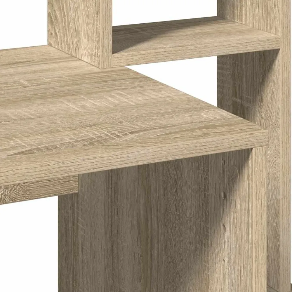vidaXL Escritorio con estantes contrachapada 100x45x140cm Roble Sonoma Best