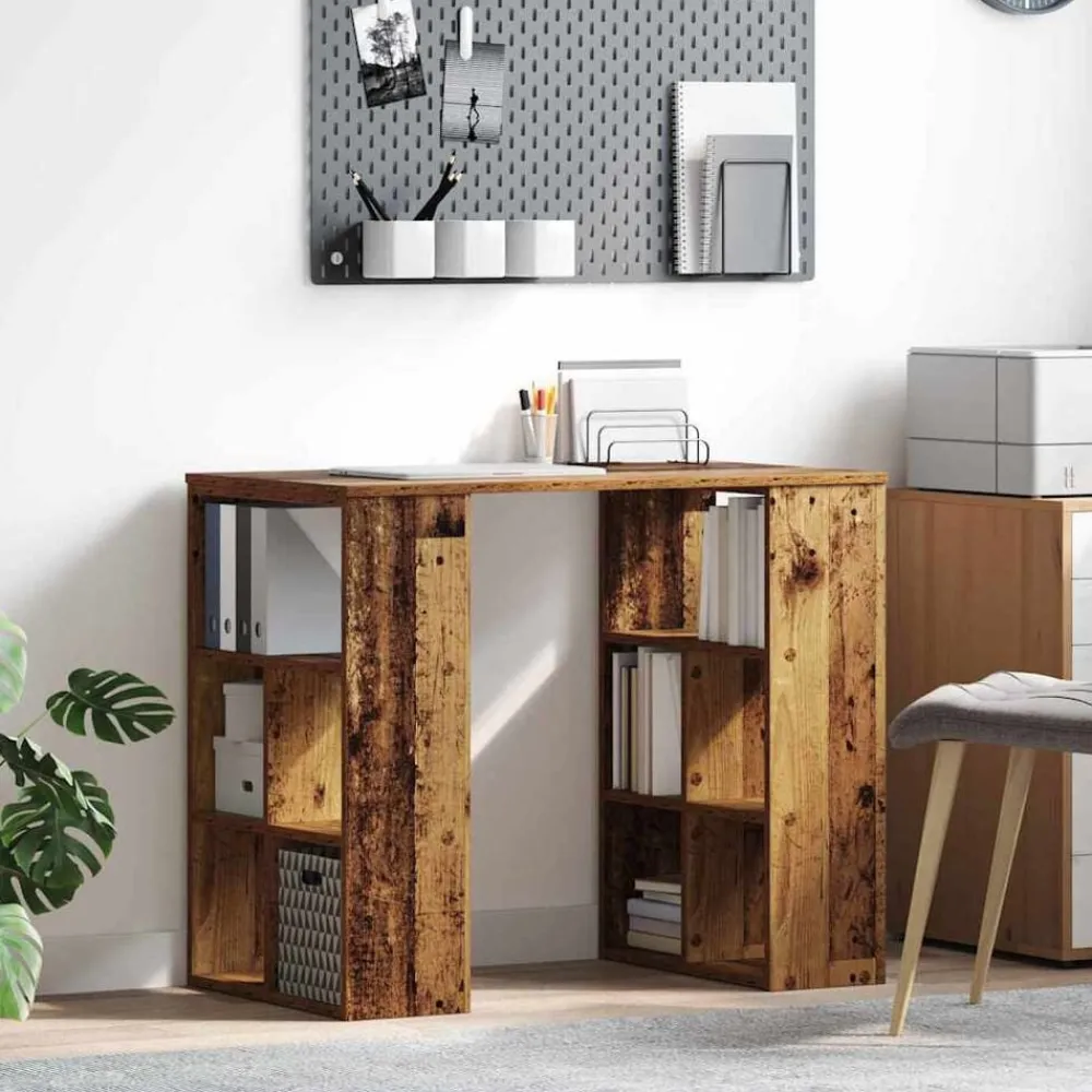 vidaXL Mobiliario De Oficina-Escritorio con estante 90 x 50 x 75 cm