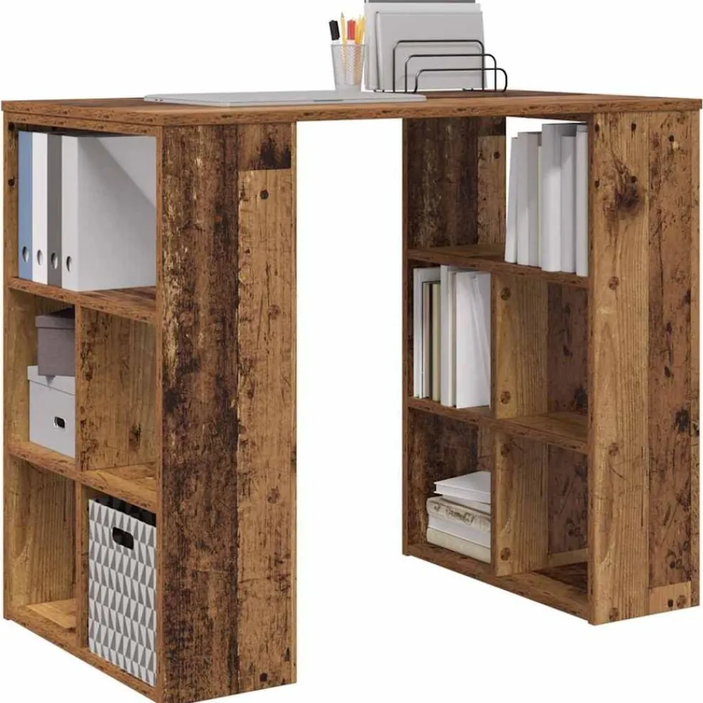 vidaXL Mobiliario De Oficina-Escritorio con estante 90 x 50 x 75 cm