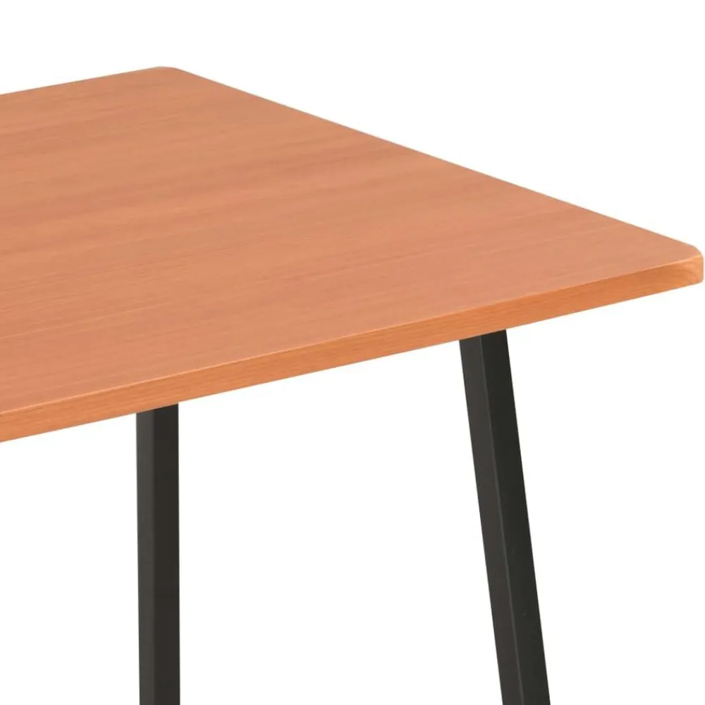 vidaXL Mobiliario De Oficina-Escritorio con estantería negro y marrón 102x50x117 cm