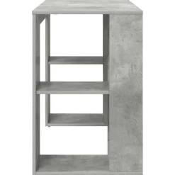 vidaXL Escritorio con estante Gris Concreto 130 x 50.5 x 75 cm Gris hormig&oacute;n