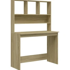 vidaXL Mobiliario De Oficina-Escritorio con estantes contrachapada 102x45x148cm