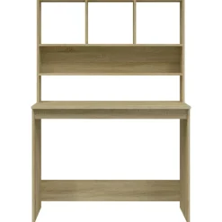 vidaXL Mobiliario De Oficina-Escritorio con estantes contrachapada 102x45x148cm