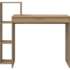 vidaXL Mobiliario De Oficina-Escritorio con estante Roble artesanal 100 x 40 x 90 cm