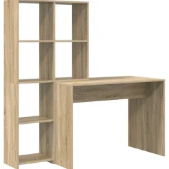 vidaXL Mobiliario De Oficina-Escritorio con estante 138,5 x 55 x 143 cm