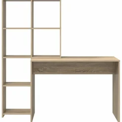 vidaXL Mobiliario De Oficina-Escritorio con estante 138,5 x 55 x 143 cm