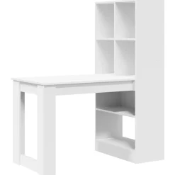 vidaXL Mobiliario De Oficina-Escritorio con estante 122 x 67 x 145 cm Madera de ingeniería