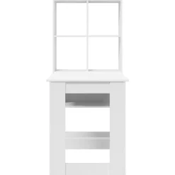 vidaXL Mobiliario De Oficina-Escritorio con estante 122 x 67 x 145 cm Madera de ingeniería