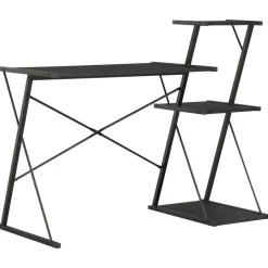 vidaXL Escritorio con estantería 116x50x93 cm Negro Online