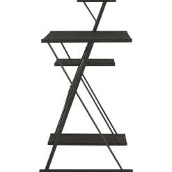vidaXL Escritorio con estantería 116x50x93 cm Negro Online