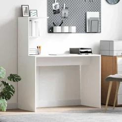 vidaXL Mobiliario De Oficina-Escritorio con estante 102 x 50 x 124 cm Madera de ingeniería