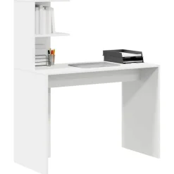 vidaXL Mobiliario De Oficina-Escritorio con estante 102 x 50 x 124 cm Madera de ingeniería