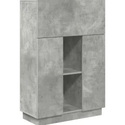 vidaXL Escritorio con estante Gris Concreto 71.5 x 31.5 x 106.5 cm Gris hormig&oacute;n New