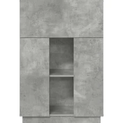 vidaXL Escritorio con estante Gris Concreto 71.5 x 31.5 x 106.5 cm Gris hormig&oacute;n New