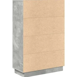 vidaXL Escritorio con estante Gris Concreto 71.5 x 31.5 x 106.5 cm Gris hormig&oacute;n New