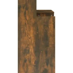vidaXL Escritorio con LED madera ingeniería 97x45x90 cm Roble ahumado Sale