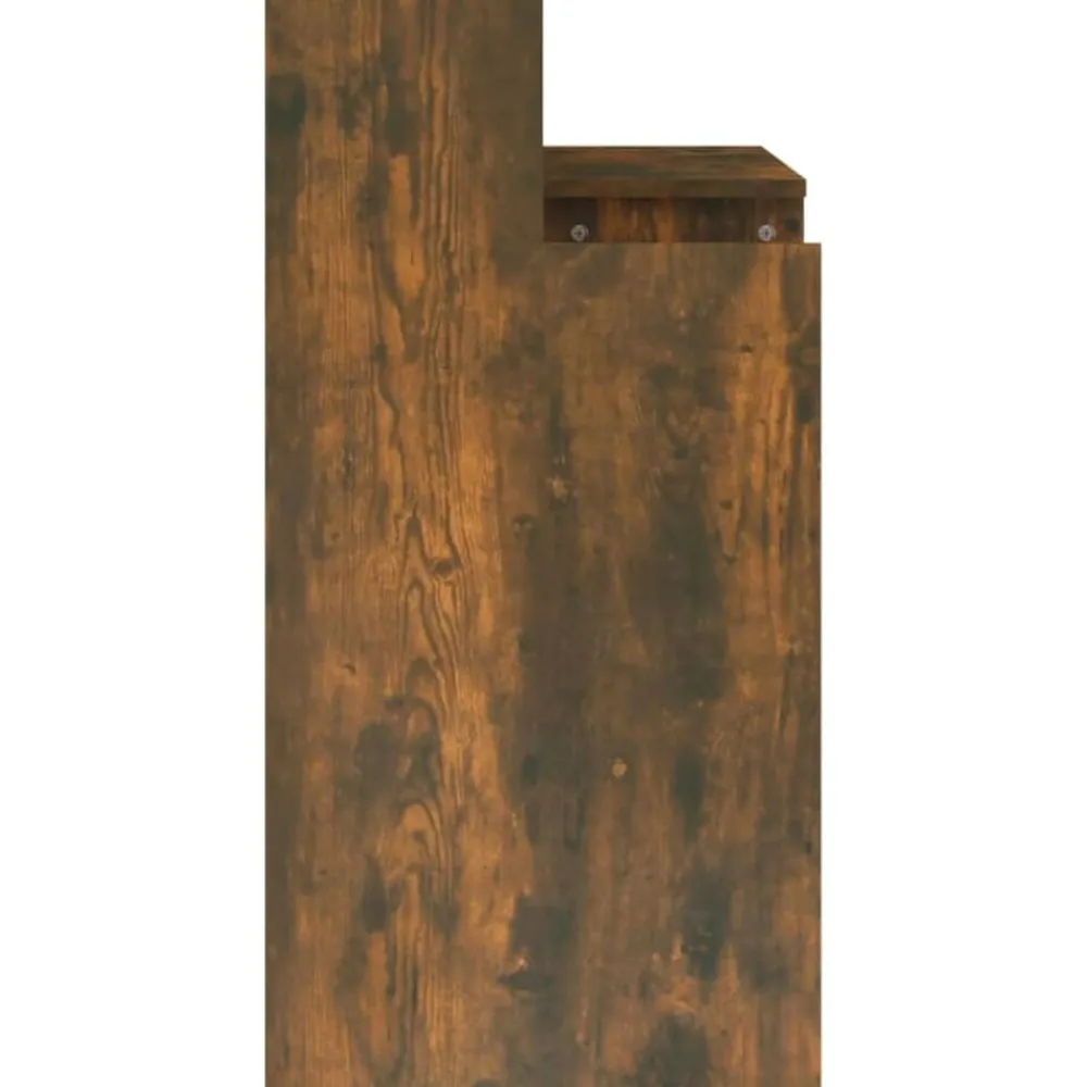 vidaXL Escritorio con LED madera ingeniería 97x45x90 cm Roble ahumado Sale