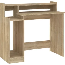 vidaXL Mobiliario De Oficina-Escritorio con LED madera contrachapada 97x45x90cm