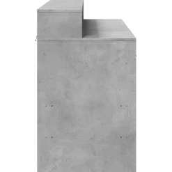vidaXL Mobiliario De Oficina-Escritorio con LED madera ingeniería gris hormigón 120x55x91 cm