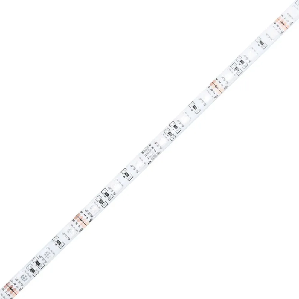 vidaXL Escritorio con LED madera ingeniería marrón roble 200x104x91 cm Marrón roble Clearance