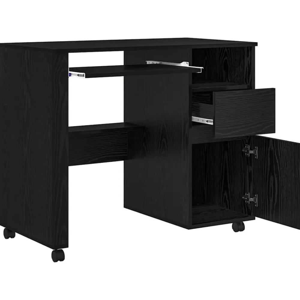 vidaXL Mobiliario De Oficina-Escritorio con Ruedas con cajón 91 x 50 x 77 cm