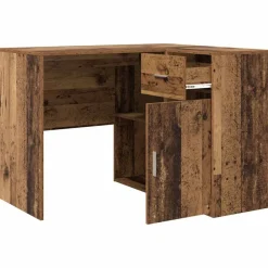 vidaXL Escritorio de Esquina con cajón Madera vieja 102 x 88 x 75 cm Madera envejecida Hot