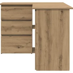 vidaXL Escritorio de esquina madera contrachapada 145x100x76 cm Roble artisan New