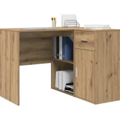 vidaXL Mobiliario De Oficina-Escritorio de Esquina Roble artesanal 102 x 88 x 75 cm