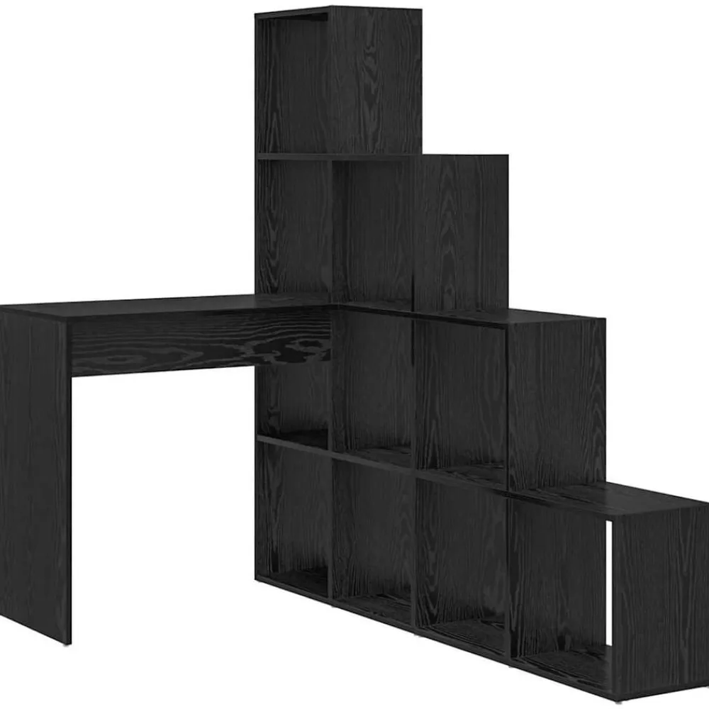 vidaXL Escritorio de Esquina 101,5 x 149,5 x 149,5 cm Roble negro Clearance