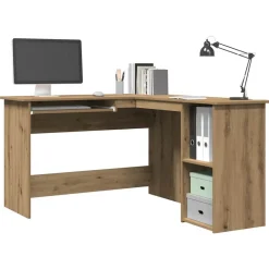 vidaXL Mobiliario De Oficina-Escritorio de esquina madera contrachapada 120x140x75 cm