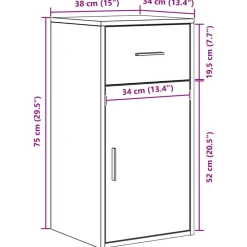 vidaXL Mobiliario De Oficina-Escritorio de Esquina con cajón 102 x 88 x 75 cm