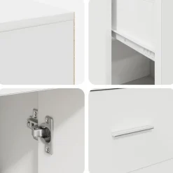vidaXL Mobiliario De Oficina-Escritorio de Esquina con cajón 102 x 88 x 75 cm