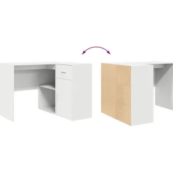 vidaXL Mobiliario De Oficina-Escritorio de Esquina con cajón 102 x 88 x 75 cm