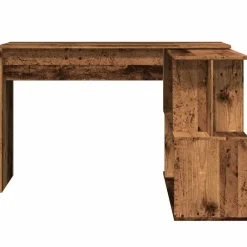 vidaXL Mobiliario De Oficina-Escritorio de esquina madera contrachapada madera envejecida