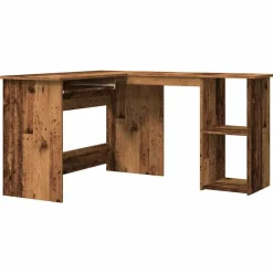 vidaXL Mobiliario De Oficina-Escritorio de esquina madera contrachapada madera vieja