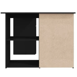 vidaXL Escritorio de esquina madera contrachapada 145x100x76 cm Negro Sale